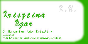 krisztina ugor business card